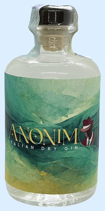 Anonimo Gin Bottiglia. Uno dei Gin Italiani di Anonima Distilleria Italiana. Italian Gins